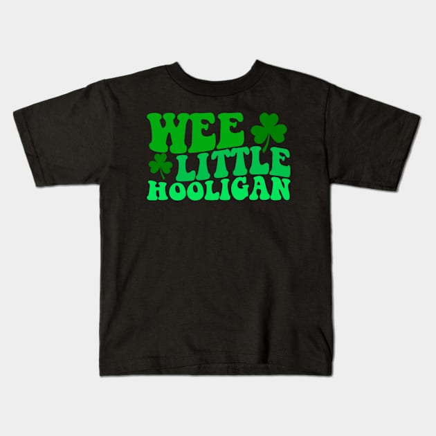 Wee Little Hooligan - Irish St Patrick's Day Funny Kids T-Shirt by Emily Ava 1